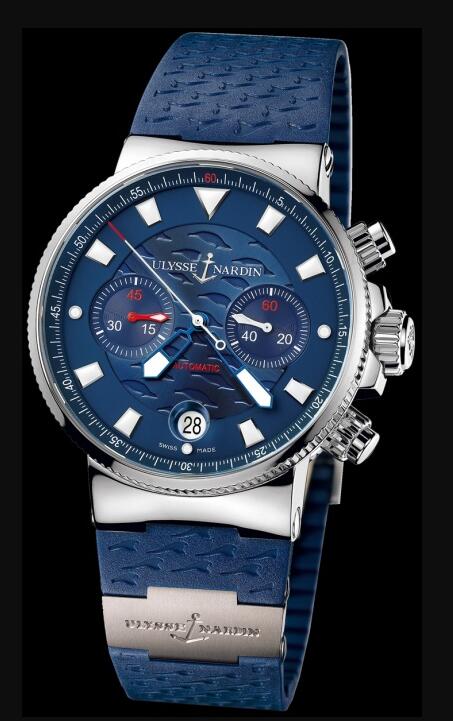 Review Best Ulysse Nardin Marine Blue Seal Maxi Marine Chronograph 353-68LE-3 watches sale - Click Image to Close